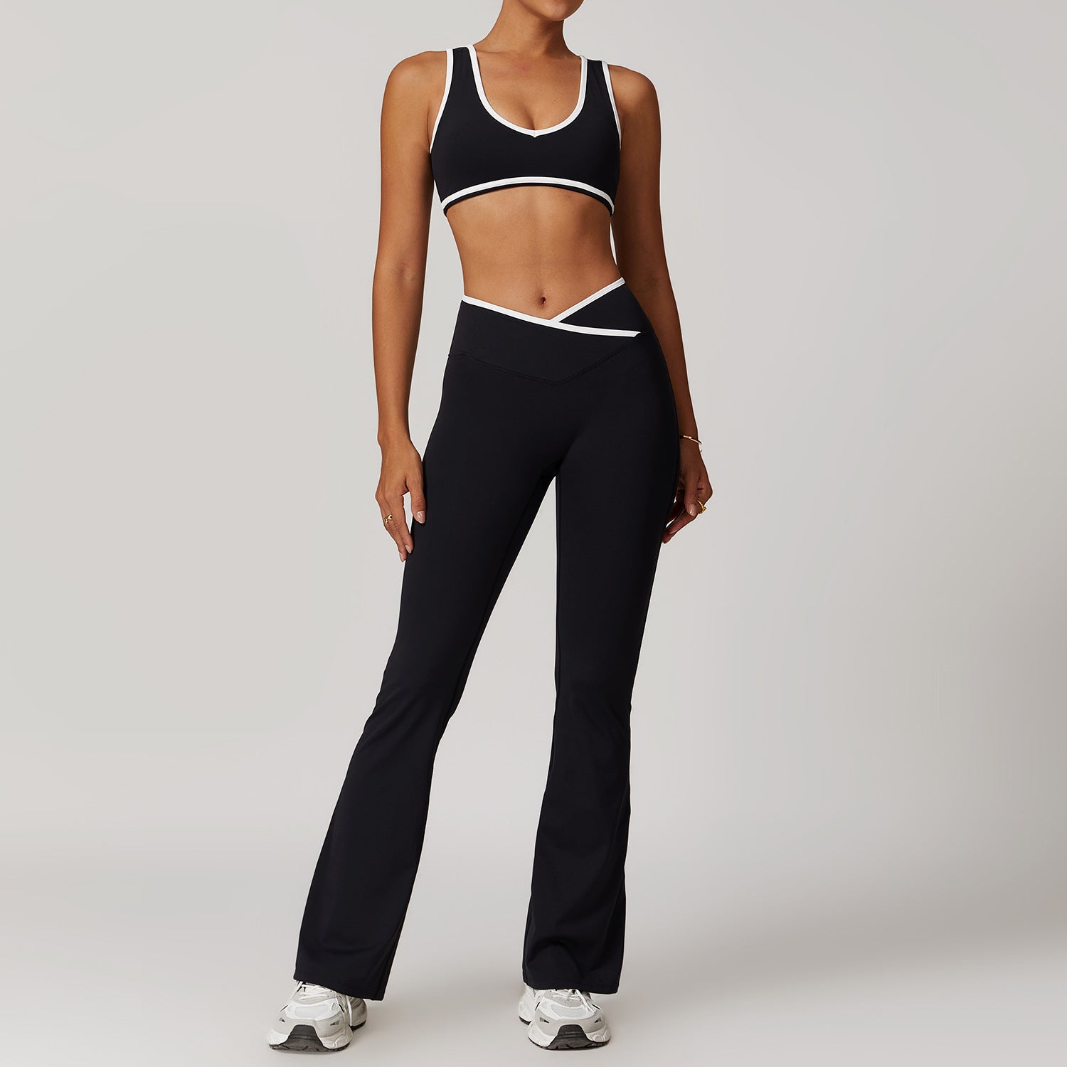Women's Workout Set - Cross - Back Yoga Suit for Gym & Running - WutongActive
