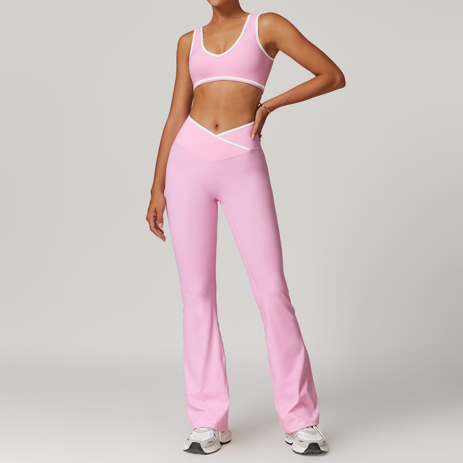 Women's Workout Set - Cross - Back Yoga Suit for Gym & Running - WutongActive
