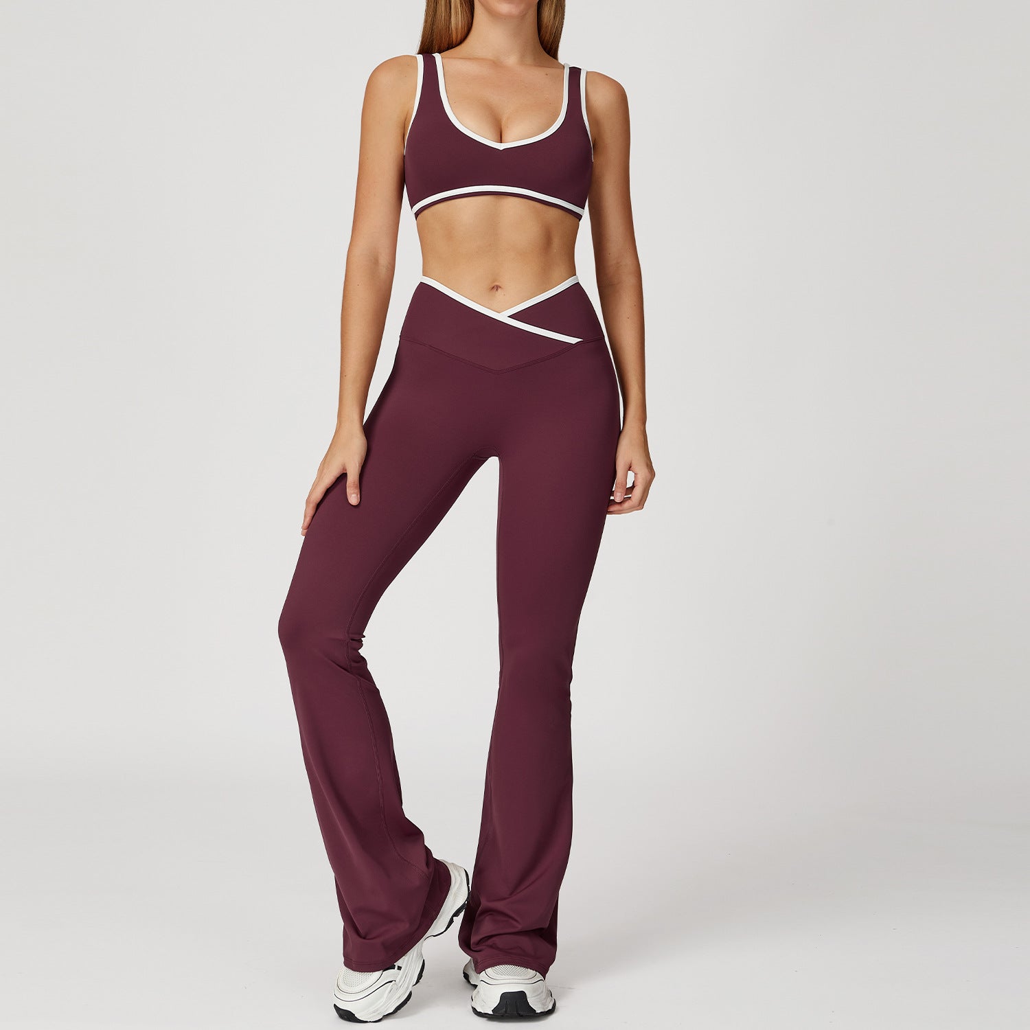 Women's Workout Set - Cross - Back Yoga Suit for Gym & Running - WutongActive