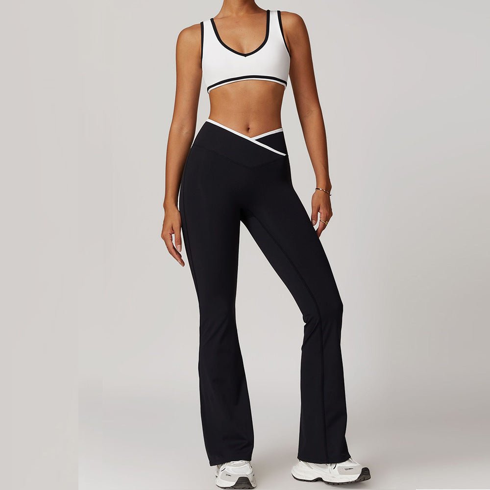 Women's Workout Set - Cross - Back Yoga Suit for Gym & Running - WutongActive