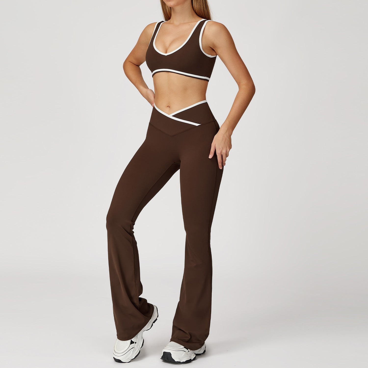 Women's Workout Set - Cross - Back Yoga Suit for Gym & Running - WutongActive