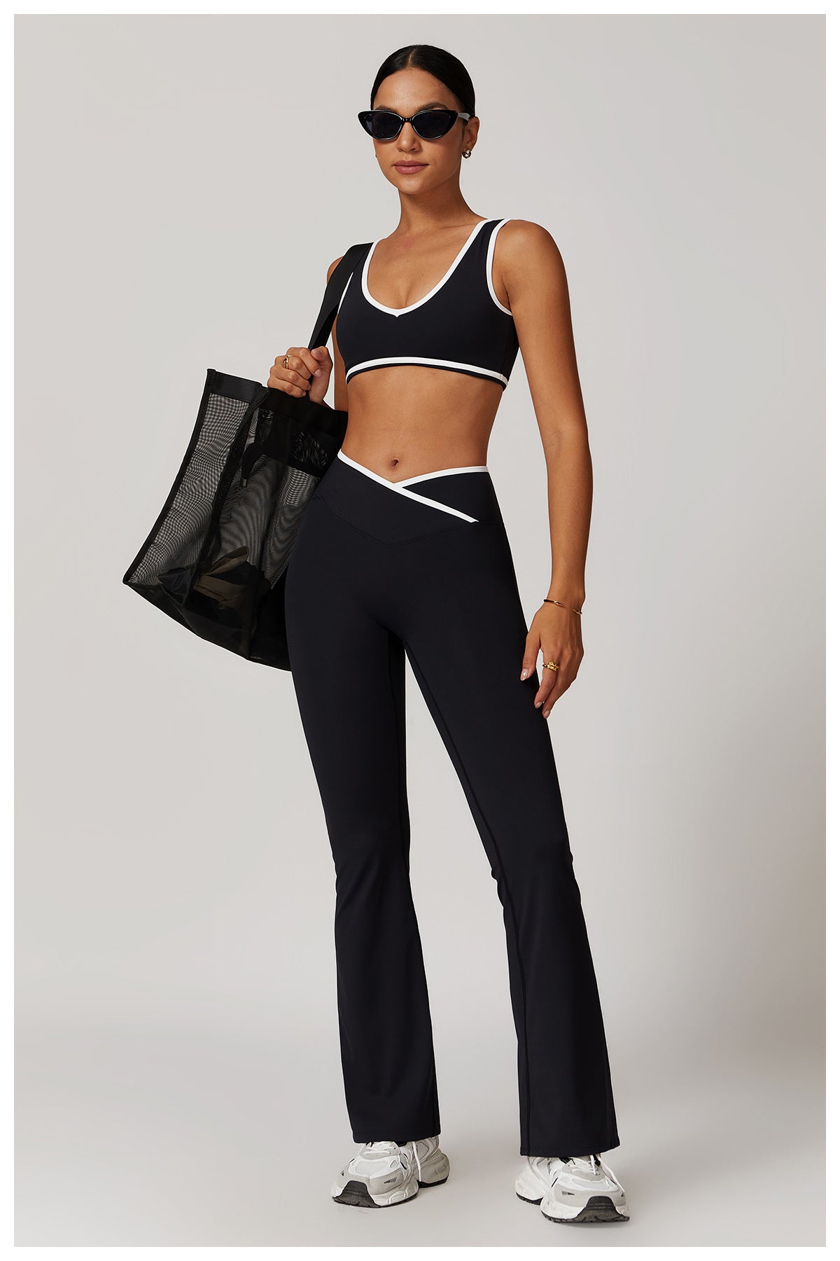 Women's Workout Set - Cross - Back Yoga Suit for Gym & Running - WutongActive