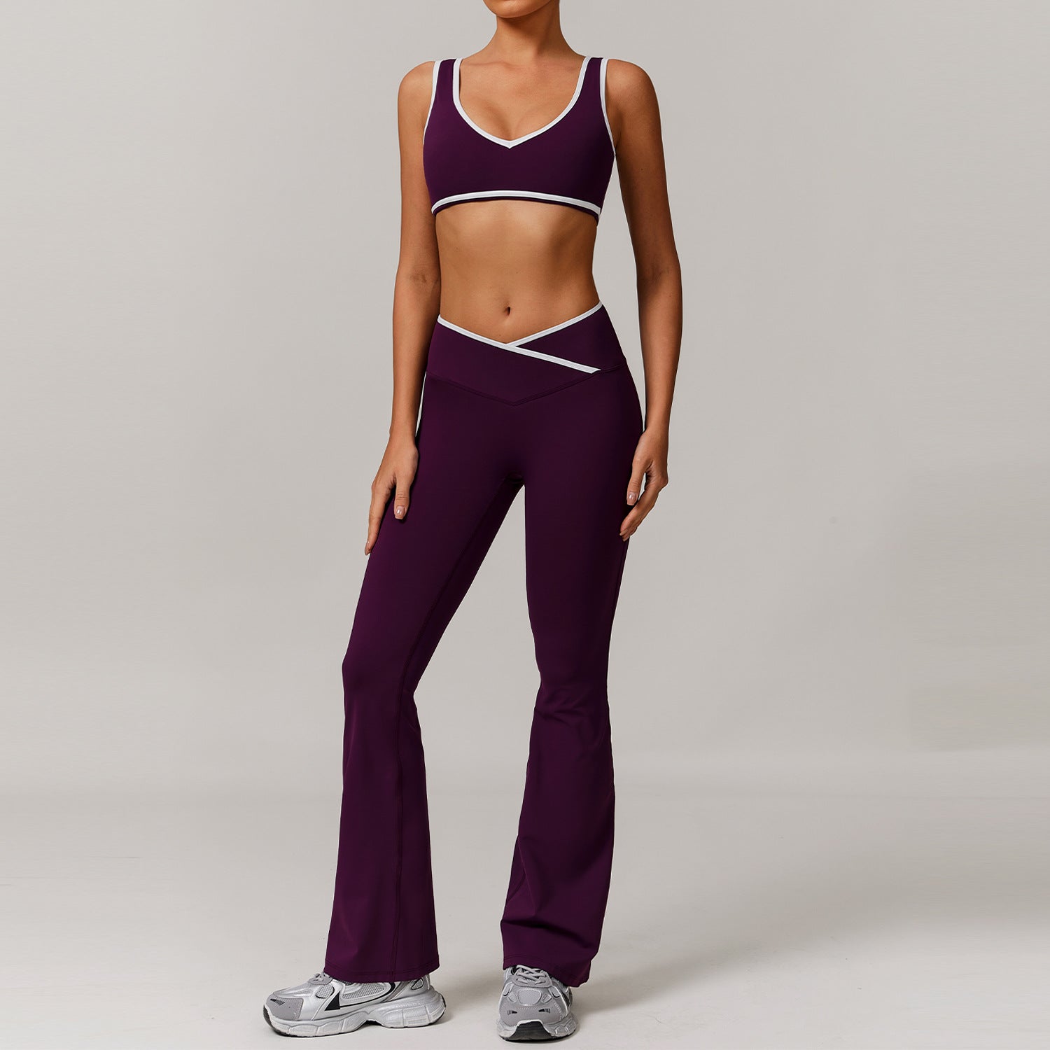 Women's Workout Set - Cross - Back Yoga Suit for Gym & Running - WutongActive